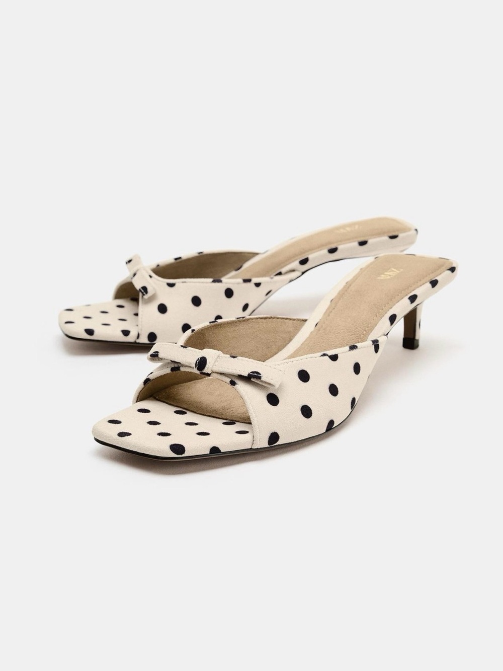 BRAND NEW w/ TAGS - Zara - Polka Dots Bow Mules - Size 38